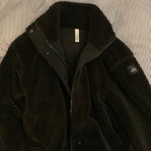 NWOT alo yoga sherpa varsity jacket